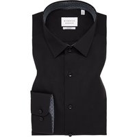 SLIM FIT Hemd in schwarz unifarben von ETERNA Mode GmbH