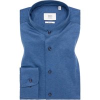 SLIM FIT Jersey Shirt in blau unifarben von ETERNA Mode GmbH