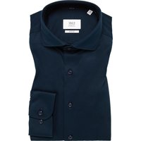 SLIM FIT Jersey Shirt in dunkelblau unifarben von ETERNA Mode GmbH