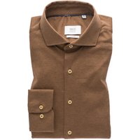 SLIM FIT Jersey Shirt in hazelnut unifarben von ETERNA Mode GmbH