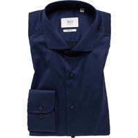 SLIM FIT Luxury Shirt in dunkelblau unifarben von ETERNA Mode GmbH