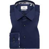 SLIM FIT Luxury Shirt in dunkelblau unifarben von ETERNA Mode GmbH