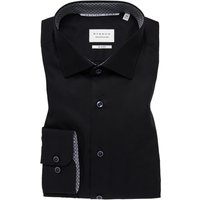 SLIM FIT Original Shirt in schwarz unifarben von ETERNA Mode GmbH