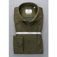 SLIM FIT Soft Luxury Shirt in khaki unifarben von ETERNA Mode GmbH