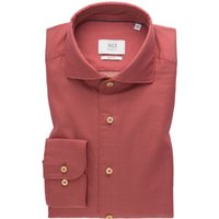 SLIM FIT Soft Luxury Shirt in sunset red unifarben von ETERNA Mode GmbH