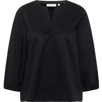 Satin Shirt Bluse in schwarz unifarben von ETERNA Mode GmbH