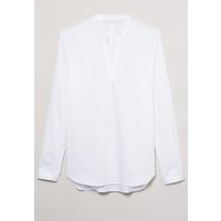 Satin Shirt Bluse in weiß unifarben Satin Shirt Bluse in weiß unifarben von ETERNA Mode GmbH