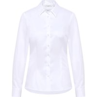 Satin Shirt Bluse in weiß unifarben von ETERNA Mode GmbH