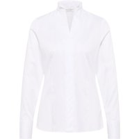 REGULAR FIT Satin Shirt Bluse in weiß unifarben von ETERNA Mode GmbH