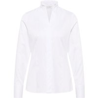 Satin Shirt Bluse in weiß unifarben von ETERNA Mode GmbH