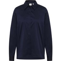 Signature Shirt Bluse in navy unifarben von ETERNA Mode GmbH