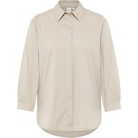 Signature Shirt Bluse in stone unifarben von ETERNA Mode GmbH