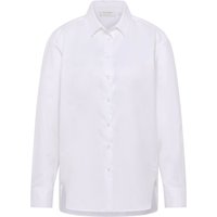 Soft Luxury Shirt Bluse in off-white unifarben von ETERNA Mode GmbH