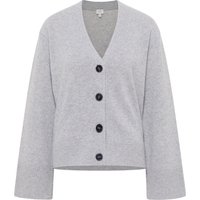 Strick Cardigan in silber unifarben von ETERNA Mode GmbH