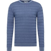 Strick Pullover in blau strukturiert von ETERNA Mode GmbH