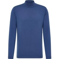 Strick Pullover in blau unifarben von ETERNA Mode GmbH