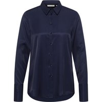 Viscose Shirt Bluse in midnight unifarben