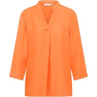 Viscose Shirt Bluse in orange unifarben von ETERNA Mode GmbH