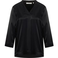 Viscose Shirt Bluse in schwarz unifarben von ETERNA Mode GmbH