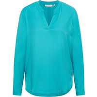 Viscose Shirt Bluse in smaragd unifarben von ETERNA Mode GmbH