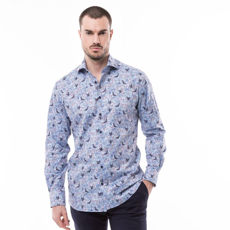 Hemd, Modern Fit, Langarm Herren Blau 39 von ETERNA