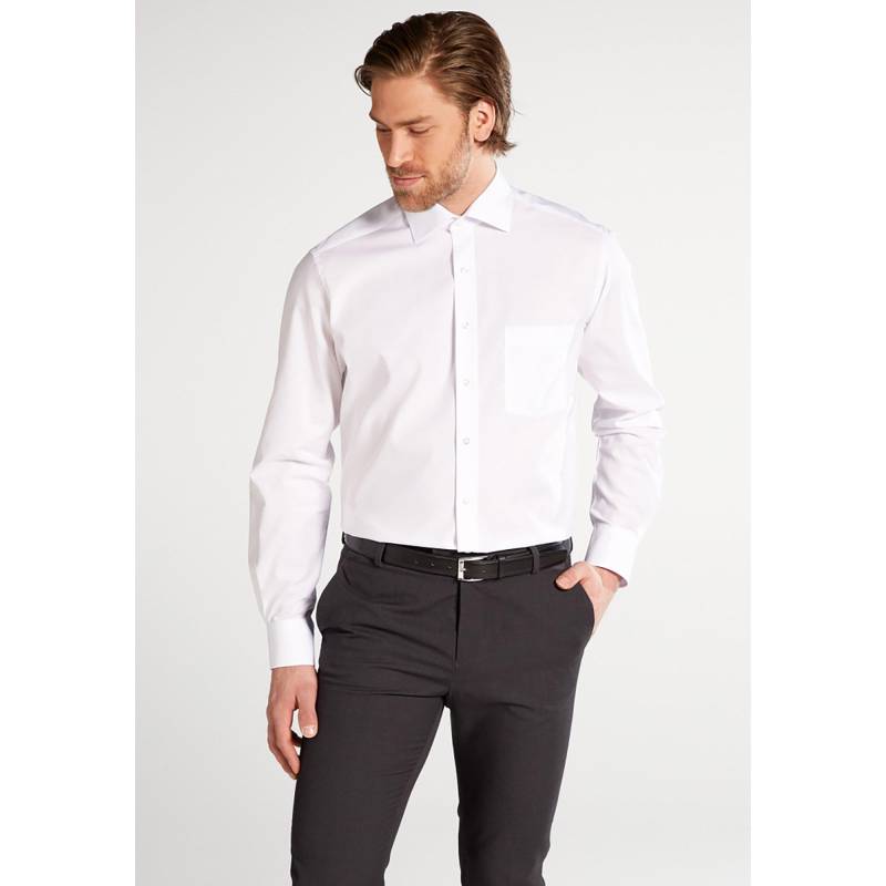 Hemd, Modern Fit, Langarm Herren Weiss 44 von ETERNA