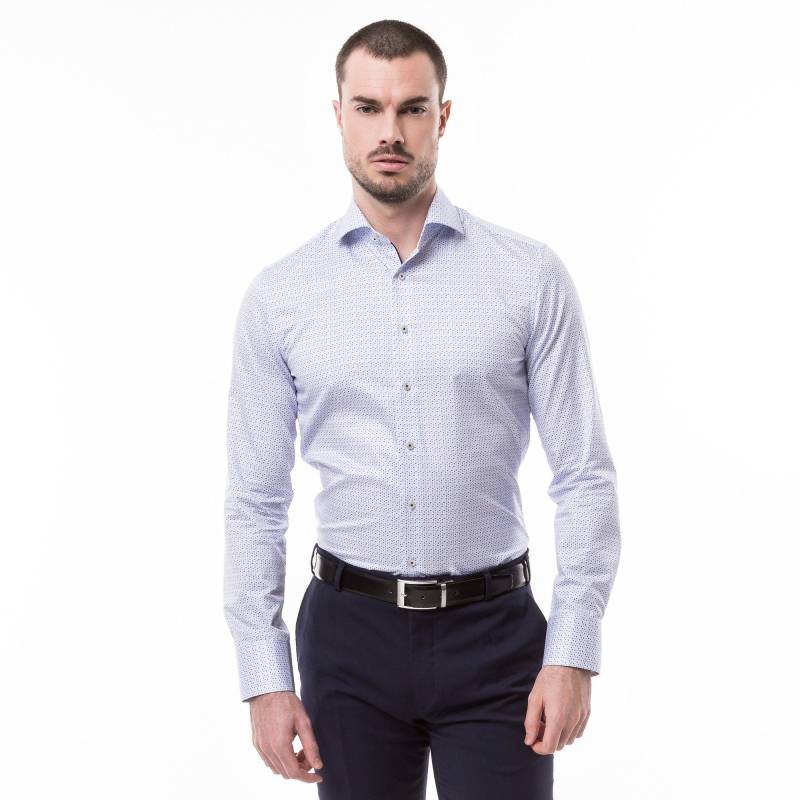 Hemd, Slim Fit, Langarm Herren Blau 38 von ETERNA