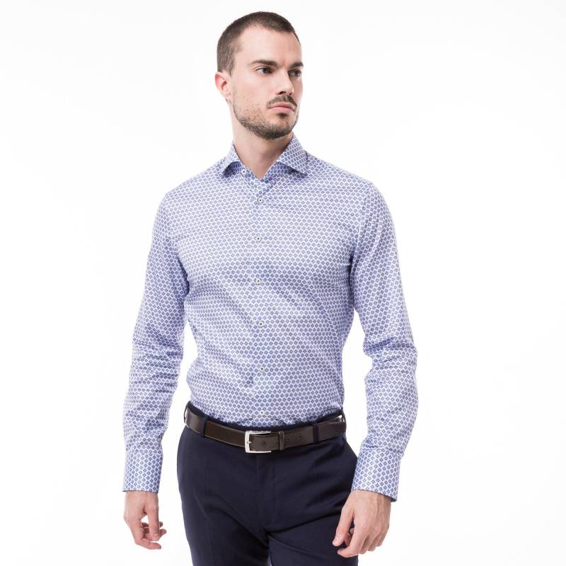 Hemd, Slim Fit, Langarm Herren Bleached Blau 38 von ETERNA