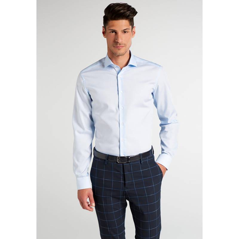 Hemd, Slim Fit, Langarm Herren Hellblau 37 von ETERNA