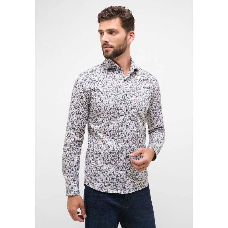 Hemd, Slim Fit, Langarm Herren Olivegrün 38 von ETERNA