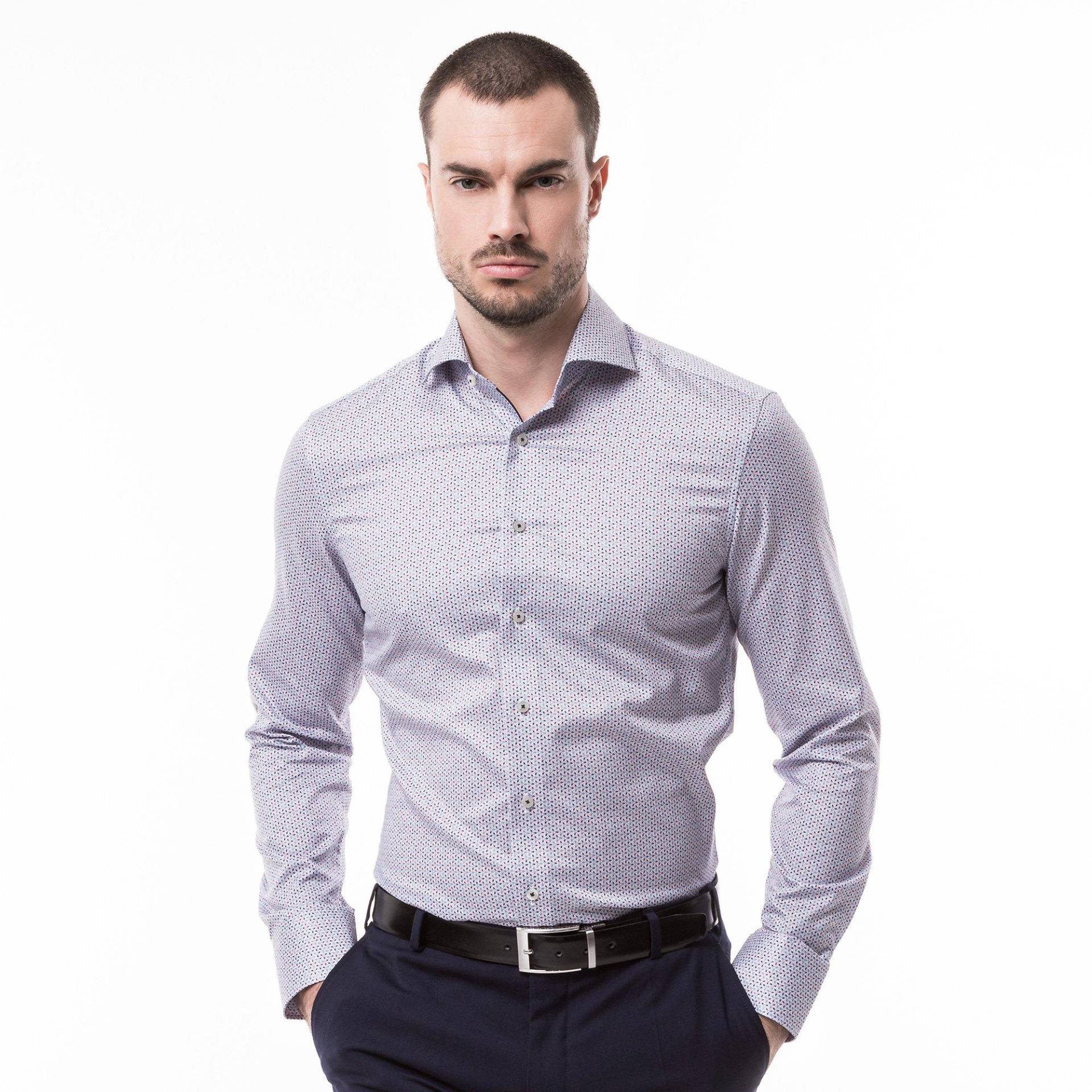 Eterna - Hemd, Slim Fit, langarm, für Herren, Rot, Größe 40 von Eterna