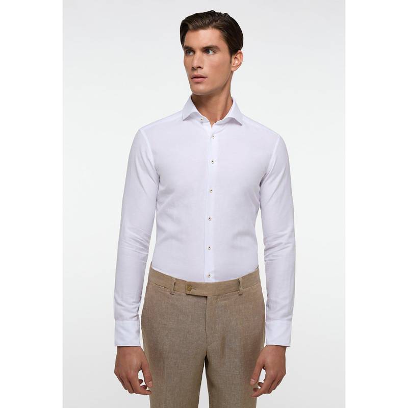 Hemd, Slim Fit, Langarm Herren Weiss 44 von ETERNA