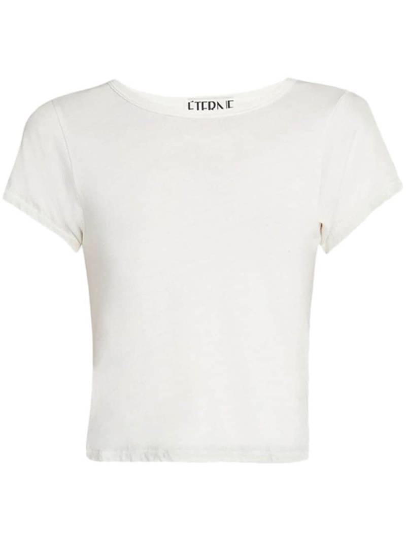 ETERNE crew-neck cropped T-shirt - White von ETERNE