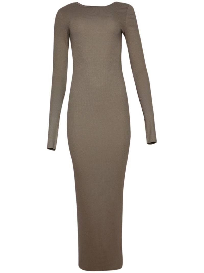 ETERNE crew-neck long-sleeved maxi dress - Neutrals von ETERNE