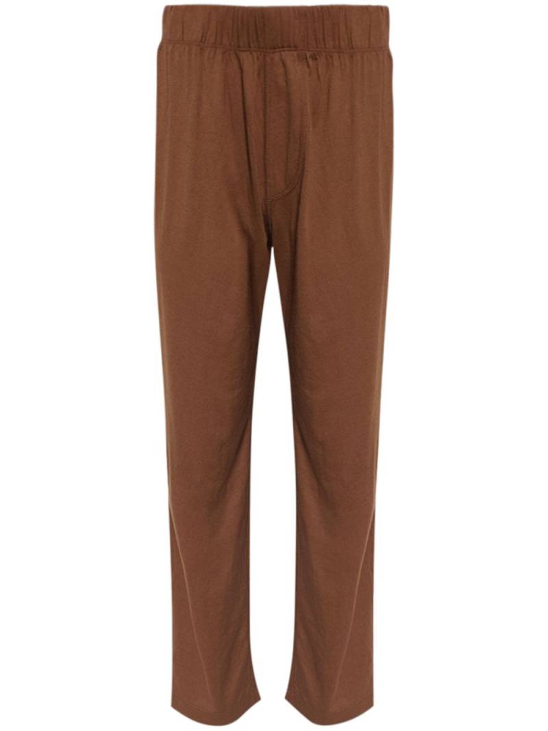 ETERNE elasticated-waist straight-leg trousers - Brown von ETERNE