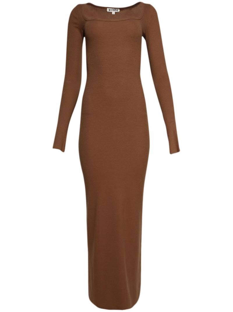 ETERNE square-neck slim-fit maxi dress - Brown von ETERNE