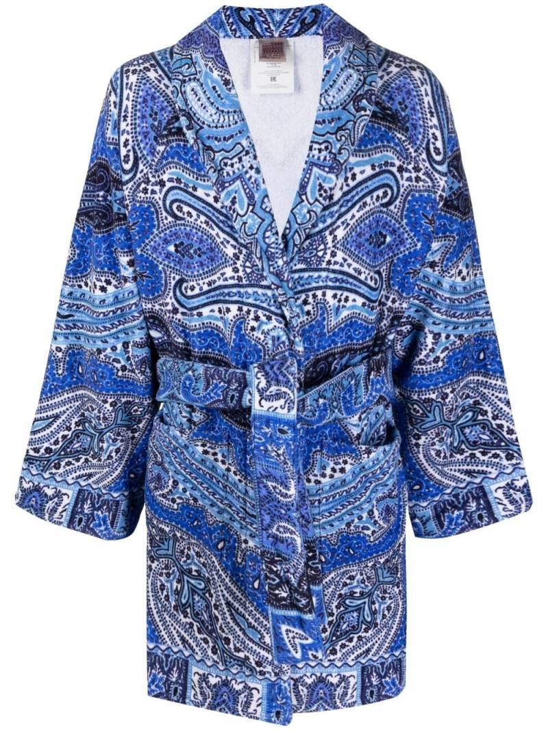 ETRO HOME paisley-print cotton robe - Blue von ETRO HOME