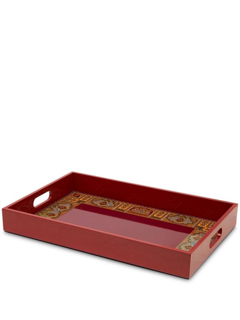 ETRO HOME paisley-print wood tray - Red von ETRO HOME