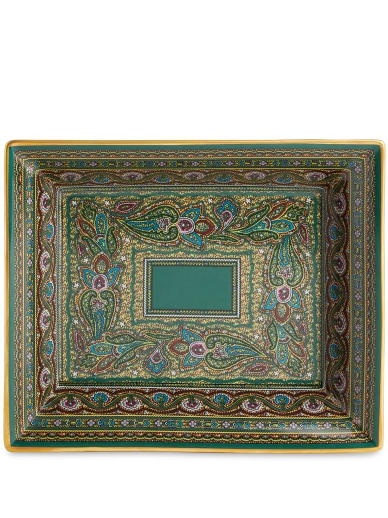 ETRO HOME porcelain tray - Green von ETRO HOME