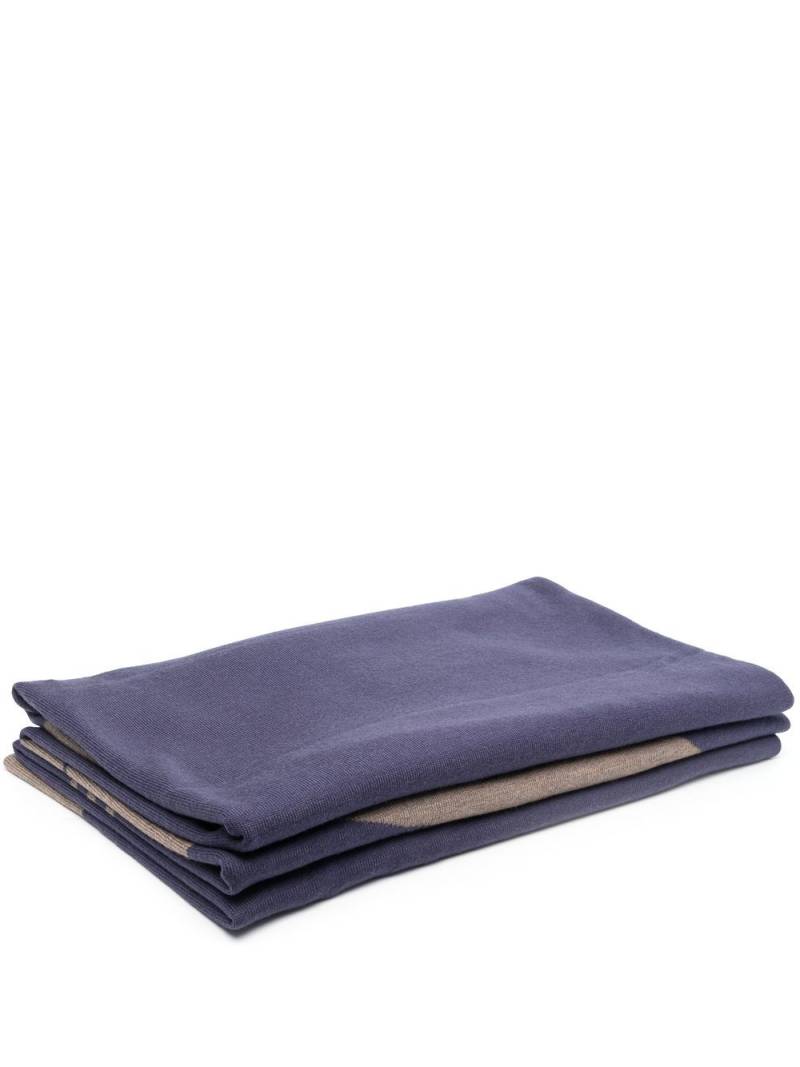 ETRO HOME two-tone wool throw - Blue von ETRO HOME