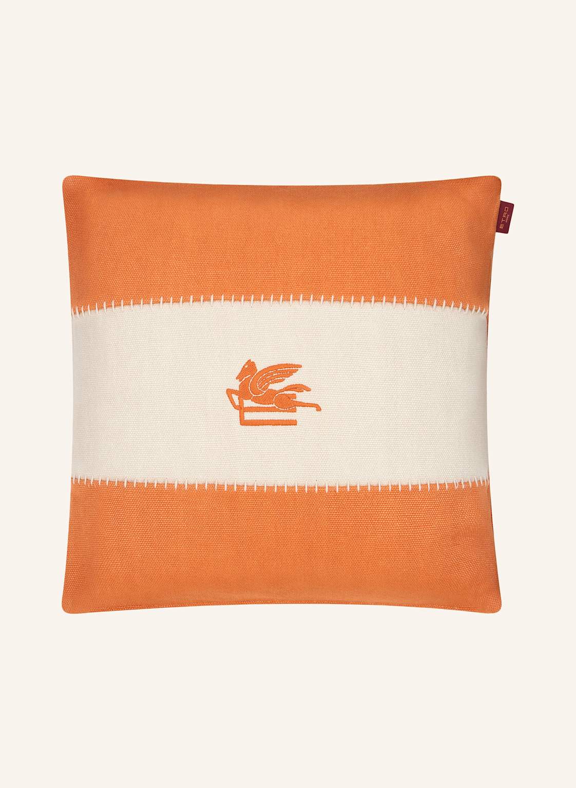 Etro Home Dekokissen Aus Leinen orange von ETRO Home