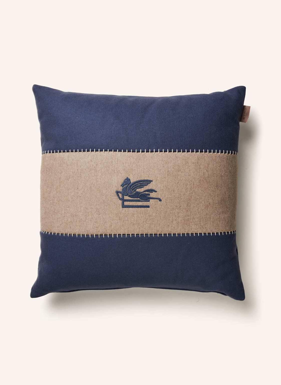 Etro Home Dekokissen Aus Leinen blau von ETRO Home