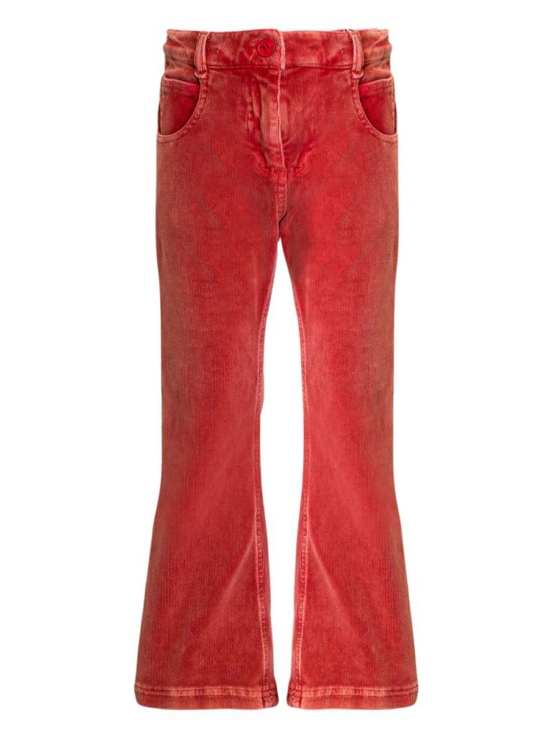 ETRO KIDS Cotton velvet bootcut trousers - Red von ETRO KIDS