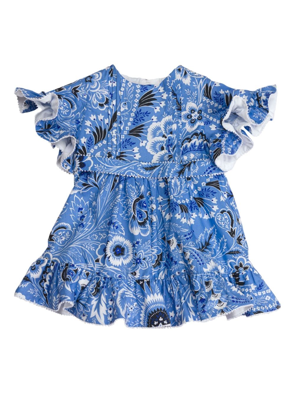 ETRO KIDS Paisley-print cotton flared dress - Blue von ETRO KIDS