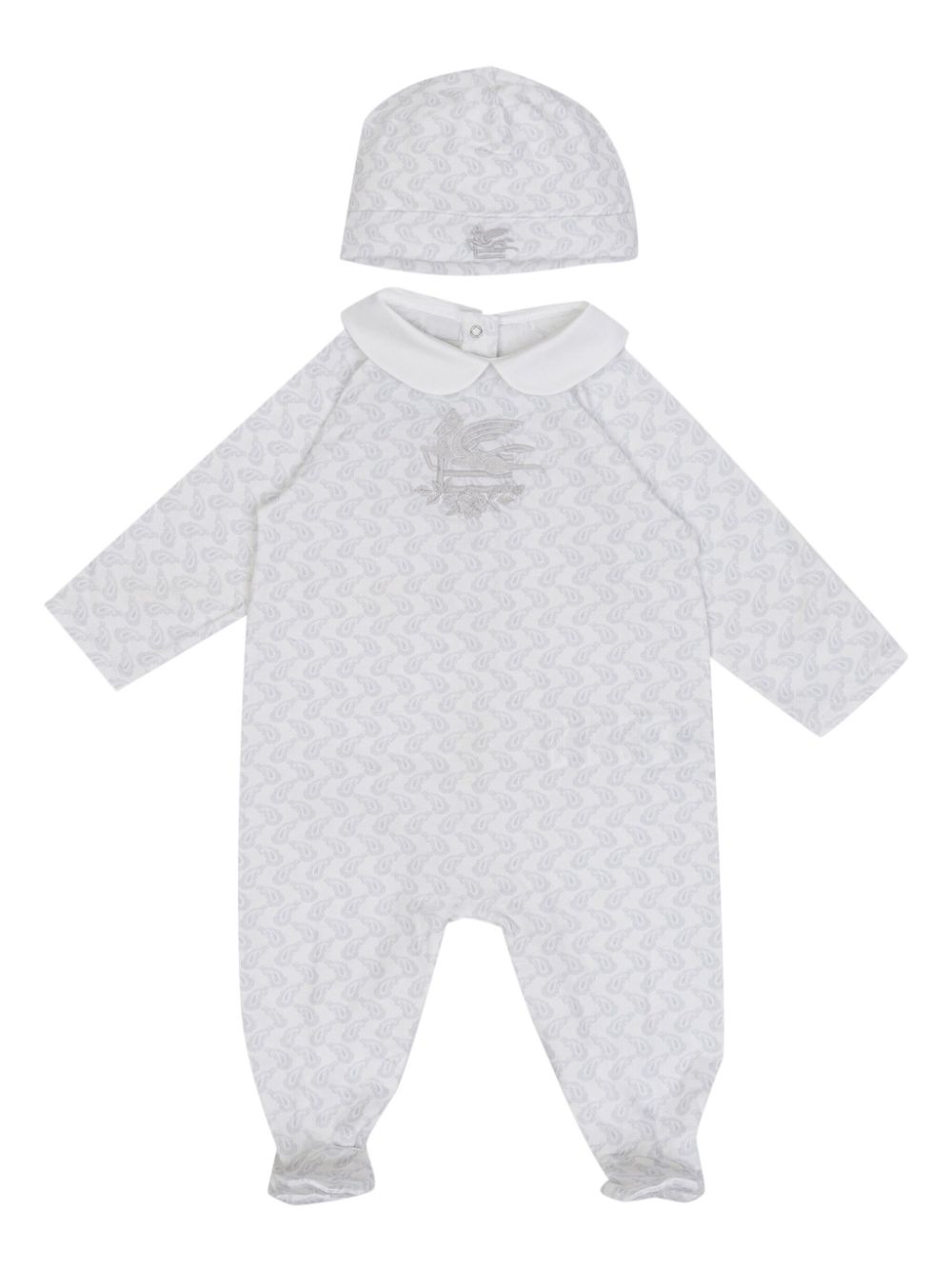 ETRO KIDS Paisley-print jersey babygrow (set of two) - Grey von ETRO KIDS