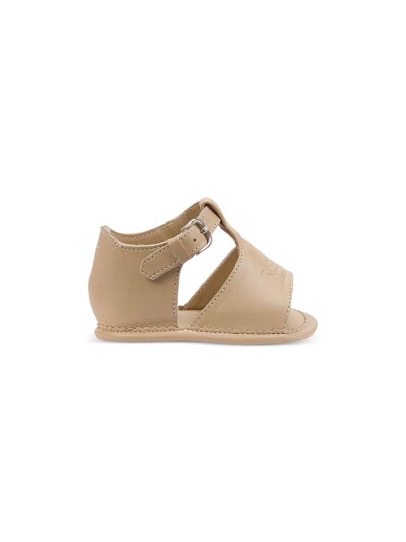 ETRO KIDS Pegaso-debossed leather sandals - Neutrals von ETRO KIDS