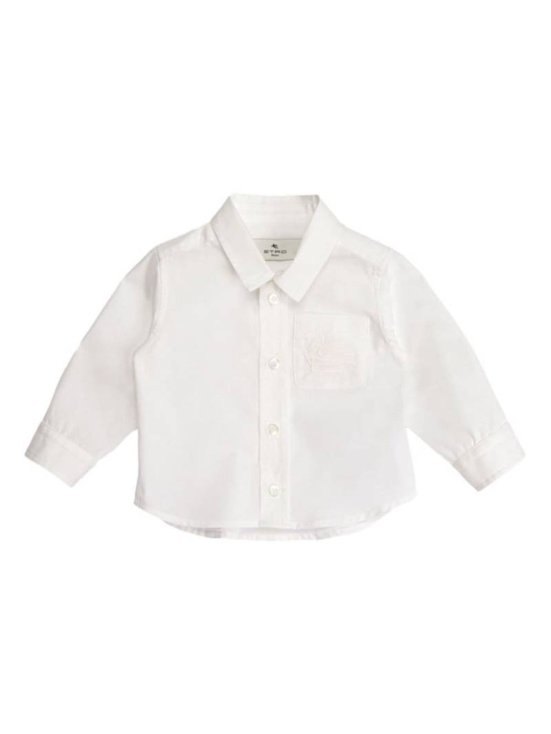 ETRO KIDS Pegaso-embroidered cotton shirt - White von ETRO KIDS