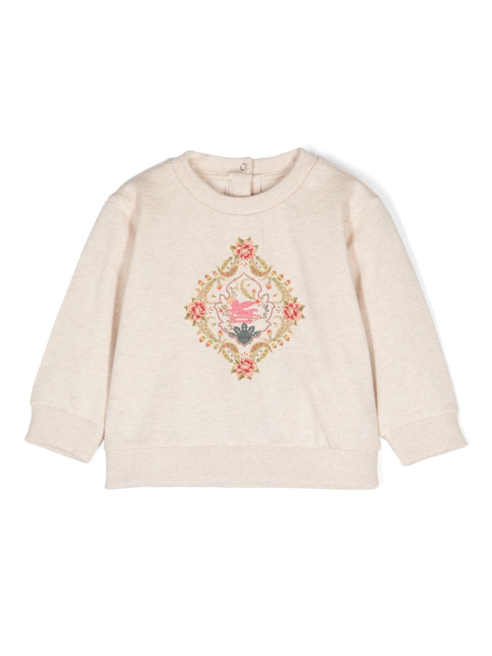 ETRO KIDS Pegaso embroidery cotton sweatshirt - Neutrals von ETRO KIDS