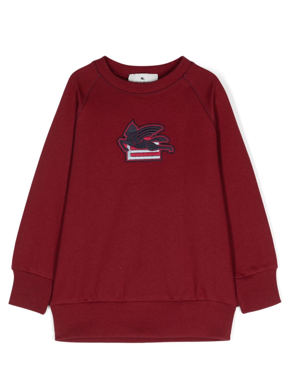 ETRO KIDS Pegaso embroidery cotton sweatshirt - Red von ETRO KIDS