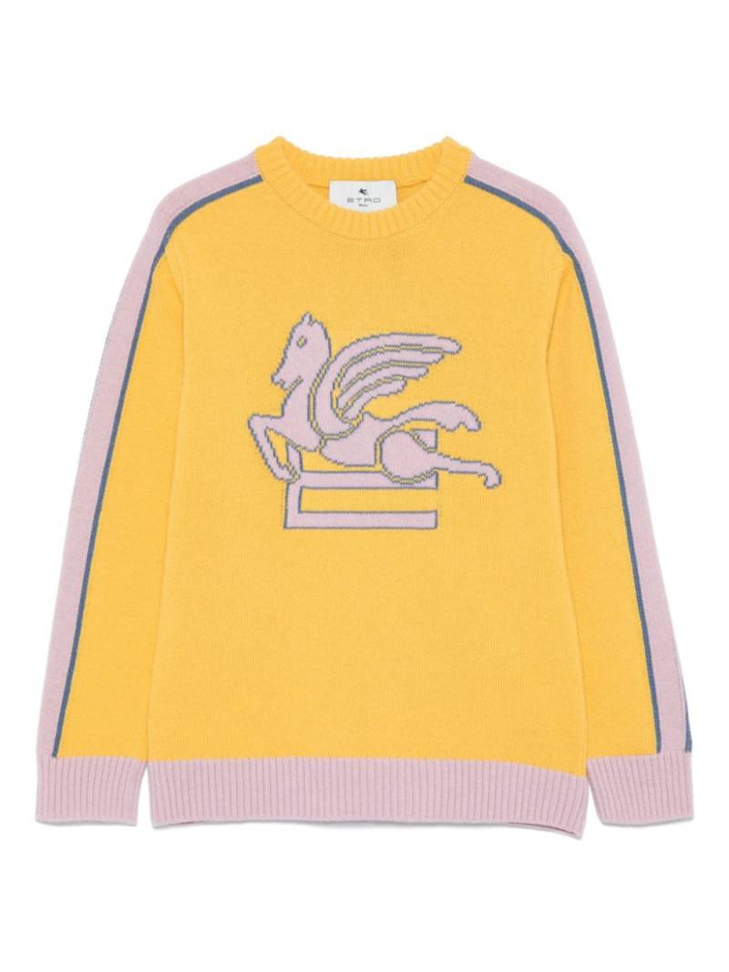 ETRO KIDS Pegaso-intarsia sweater - Yellow von ETRO KIDS